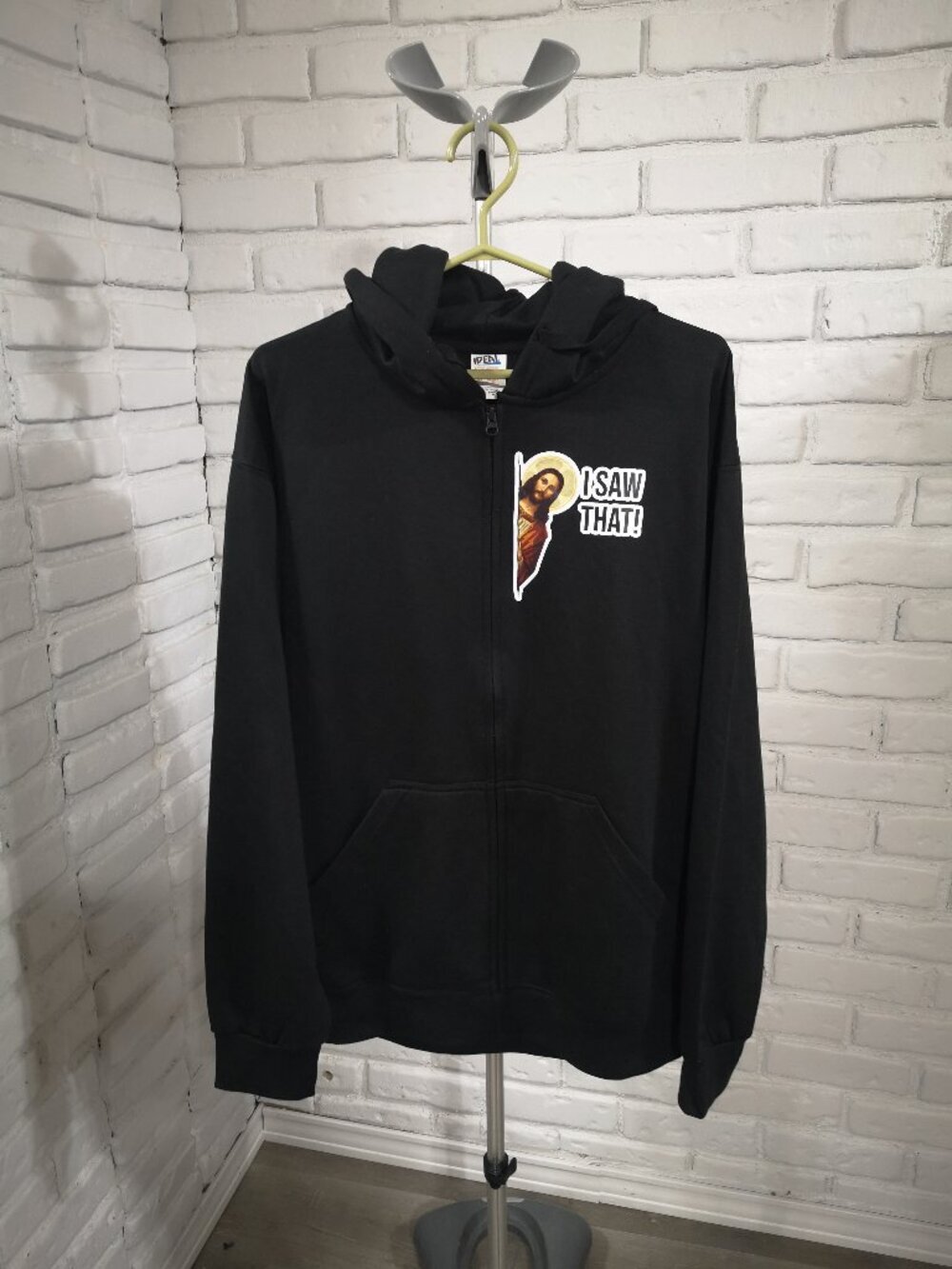 Ideal Active Apparel Men's Size Large Black "I Saw That" Fleece Lined Hoodie